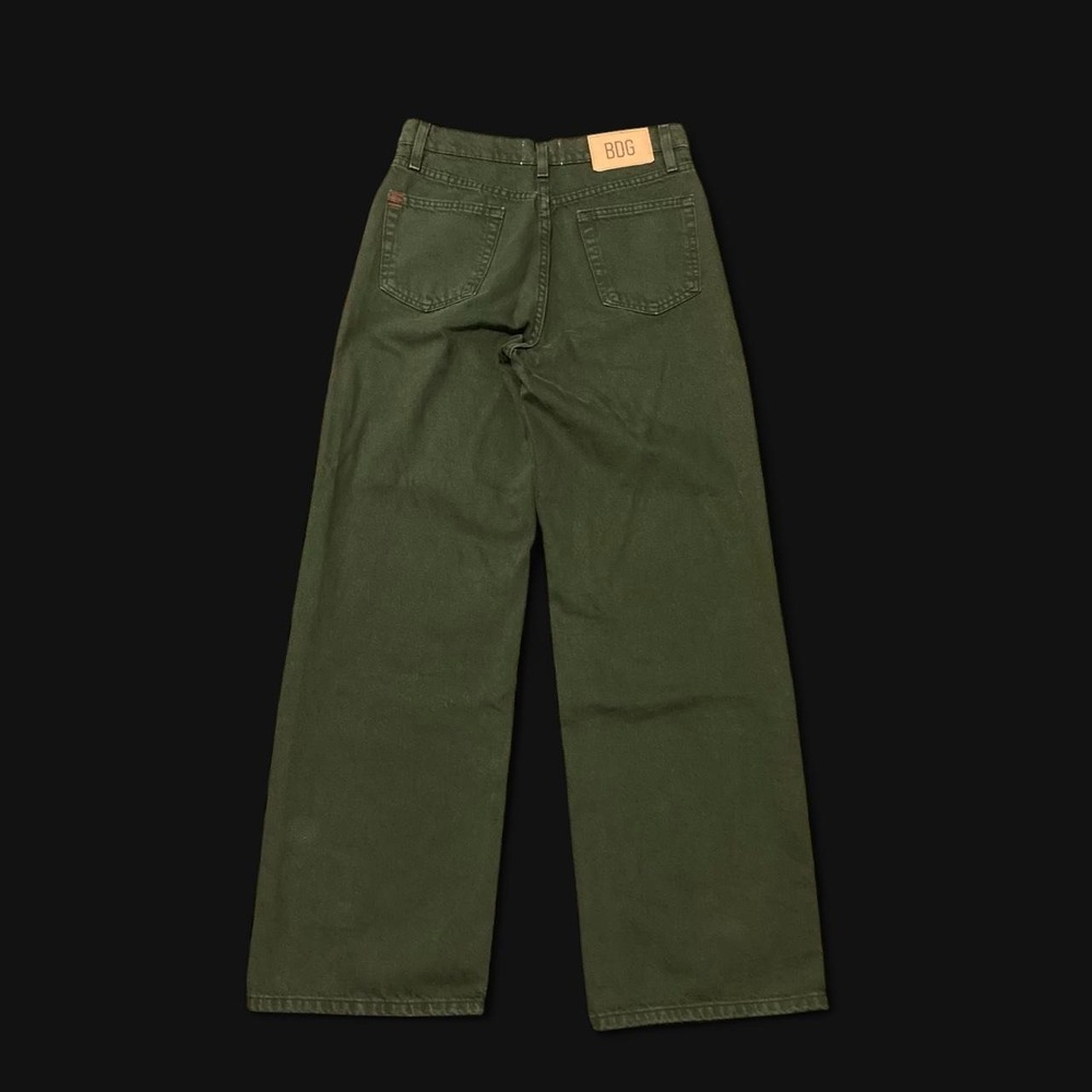 BDG urban outfitters Dipped V Wide Leg jeans pine green baggy 27(28/31)